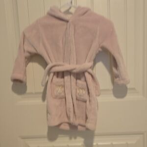 Soft Pink Hooded Kids Robe
